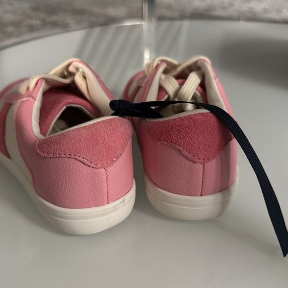 🔥Janie and Jack Pink and White Sneakers with Lace-Up Design Sz 5 New - Picture 2 of 5